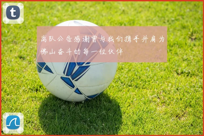 离队公告感谢曾与我们携手并肩为佛山奋斗的每一位伙伴