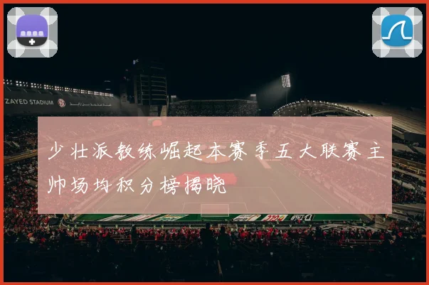 少壮派教练崛起本赛季五大联赛主帅场均积分榜揭晓